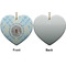 Baby Boy Photo Ceramic Flat Ornament - Heart Front & Back (APPROVAL)