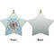 Baby Boy Photo Ceramic Flat Ornament - Star Front & Back (APPROVAL)