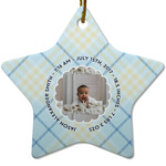 Baby Boy Photo Star Ceramic Ornament