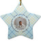 Baby Boy Photo Ceramic Flat Ornament - Star (Front)