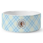 Baby Boy Photo Ceramic Dog Bowl (Personalized)