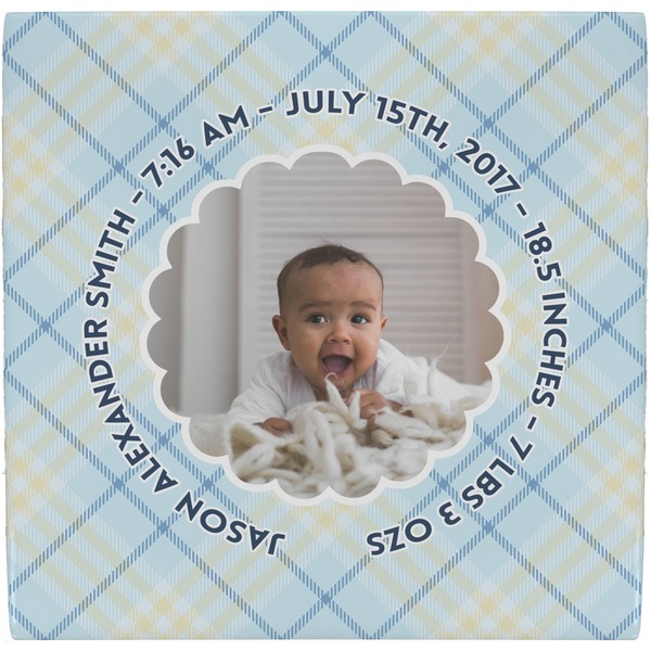 Custom Baby Boy Photo Ceramic Tile Hot Pad (Personalized)