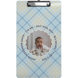 Baby Boy Photo Clipboard (Legal Size) (Personalized)