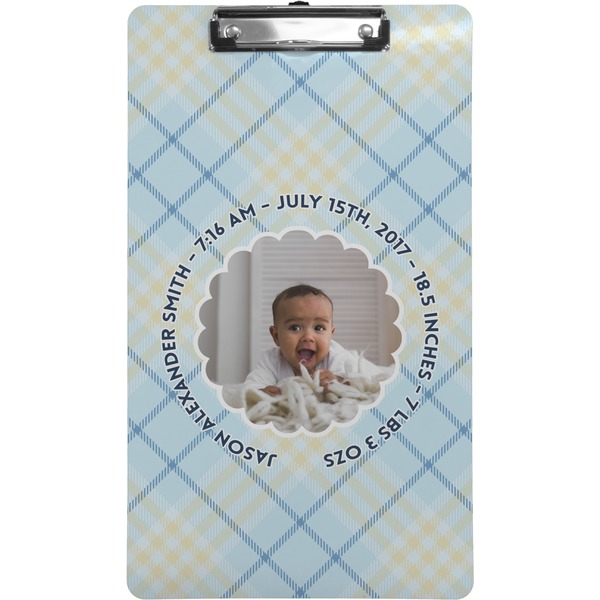 Custom Baby Boy Photo Clipboard (Legal Size) (Personalized)