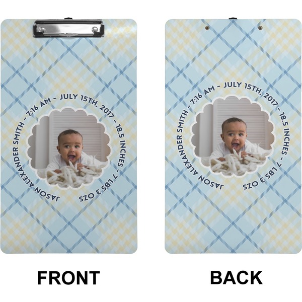 Baby Boy Photo Clipboard (Legal) (Front + Back)