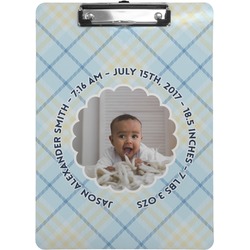 Baby Boy Photo Clipboard (Letter Size) (Personalized)