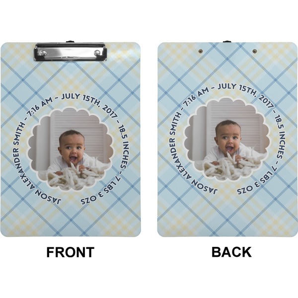 Baby Boy Photo Clipboard (Letter) (Front + Back)