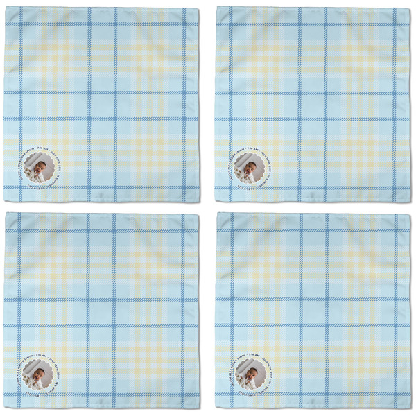 Baby Boy Photo Cloth Napkins - Personalized Dinner (APPROVAL) Set of 4