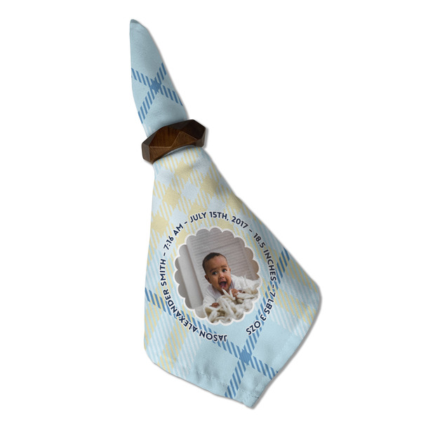 Baby Boy Photo Cloth Napkins - Personalized Dinner (Folded in Ring) (MAIN)
