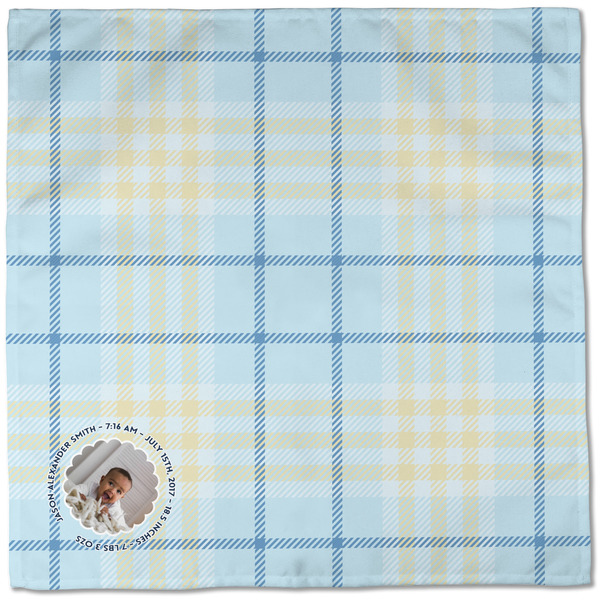 Baby Boy Photo Cloth Napkins - Personalized Dinner (Full Open)