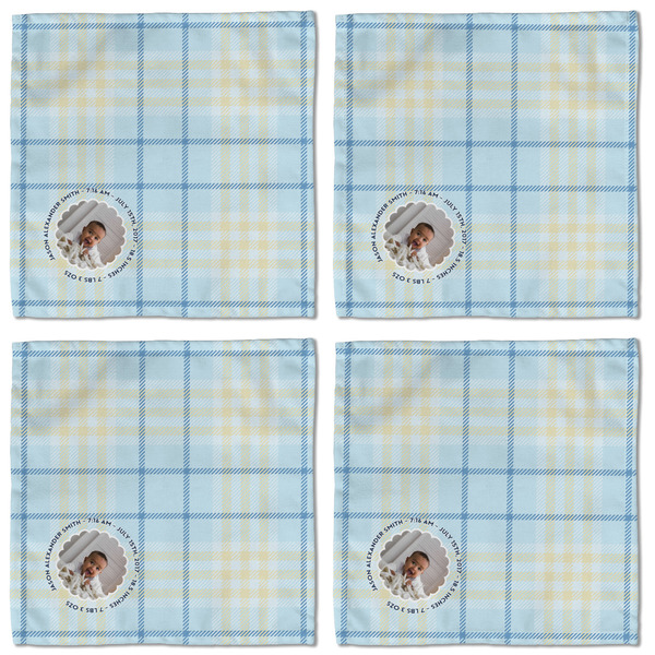 Baby Boy Photo Cloth Napkins - Personalized Lunch (APPROVAL) Set of 4