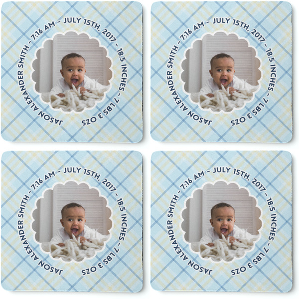 Baby Boy Photo Coaster Rubber Back - Apvl