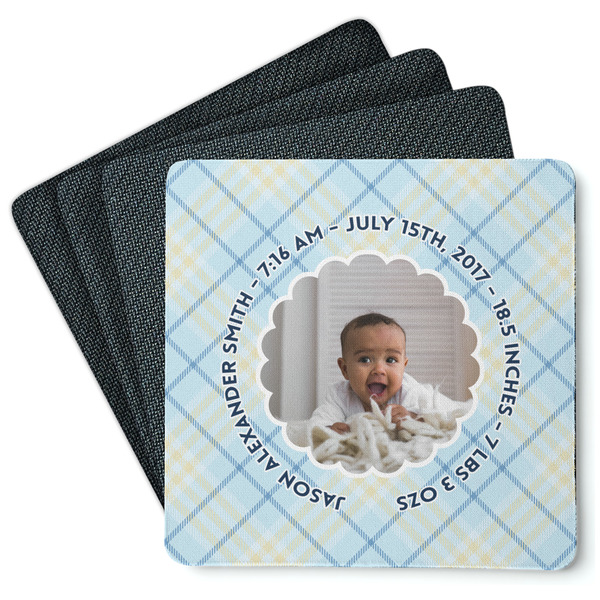Baby Boy Photo Coaster Rubber Back - Main