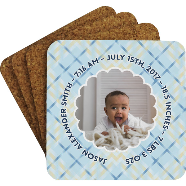 Baby Boy Photo Coaster Set (Personalized)
