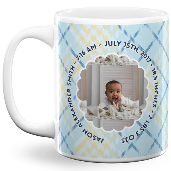 Custom Baby Boy Photo 11 Oz Coffee Mug - White