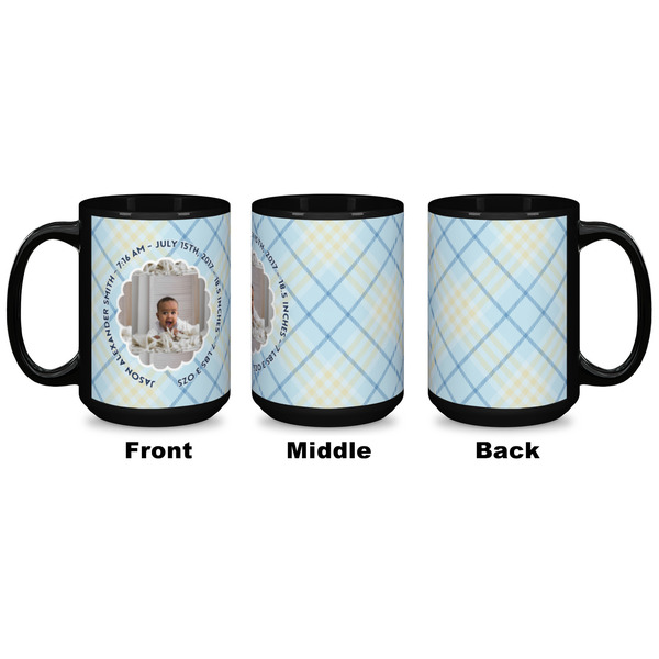 Baby Boy Photo Coffee Mug - 15 oz - Black APPROVAL