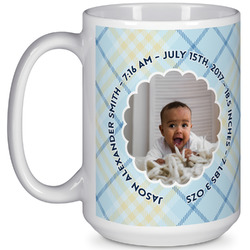 Baby Boy Photo 15 Oz Coffee Mug - White