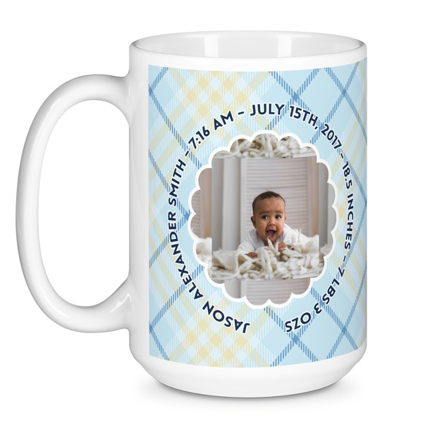 Baby Boy Photo Coffee Mug - 15 oz - White