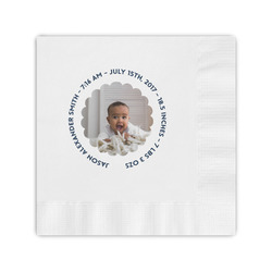 Baby Boy Photo Coined Cocktail Napkins