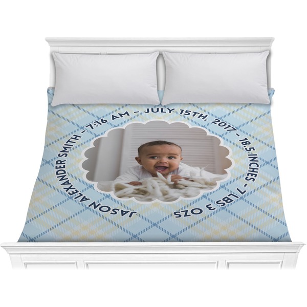 Custom Baby Boy Photo Comforter - King (Personalized)