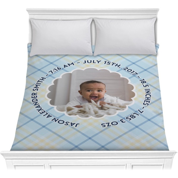 Custom Baby Boy Photo Comforter - Full / Queen (Personalized)