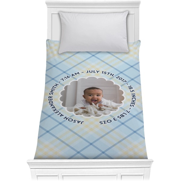 Custom Baby Boy Photo Comforter - Twin XL (Personalized)
