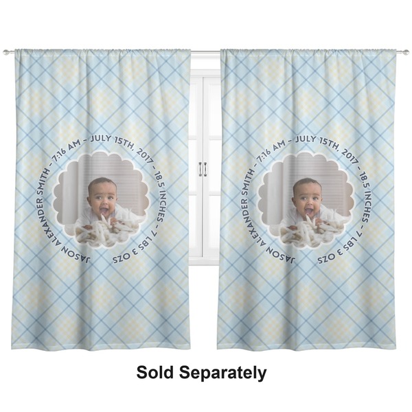 Custom Baby Boy Photo Curtain Panel - Custom Size