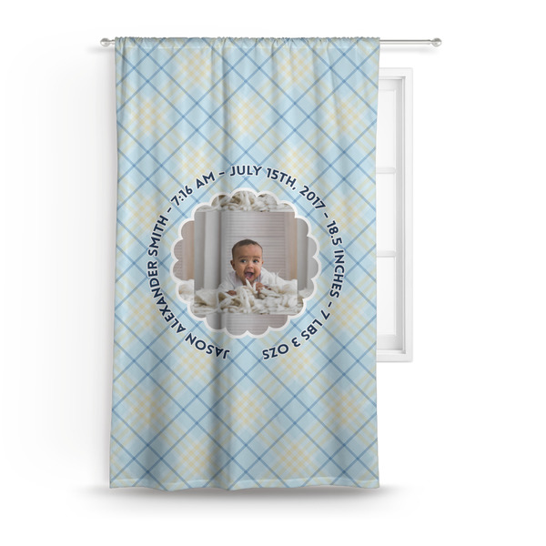 Custom Baby Boy Photo Curtain Panel - Custom Size