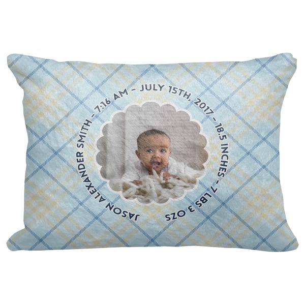 Custom Baby Boy Photo Decorative Baby Pillowcase - 16"x12" (Personalized)