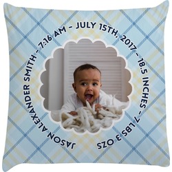 Baby Boy Photo Decorative Pillow Case (Personalized)