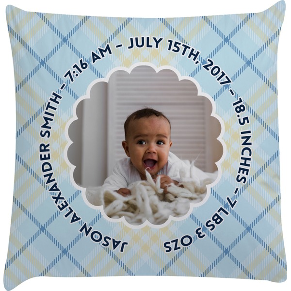 Custom Baby Boy Photo Decorative Pillow Case (Personalized)