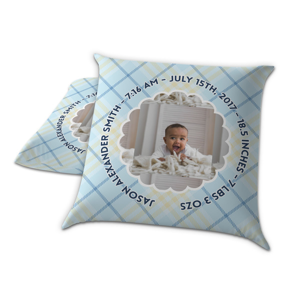 Baby Boy Photo Decorative Pillow Case - TWO