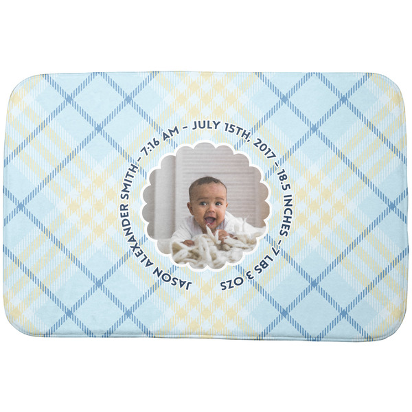 Custom Baby Boy Photo Dish Drying Mat (Personalized)
