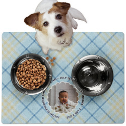 Baby Boy Photo Dog Food Mat - Medium
