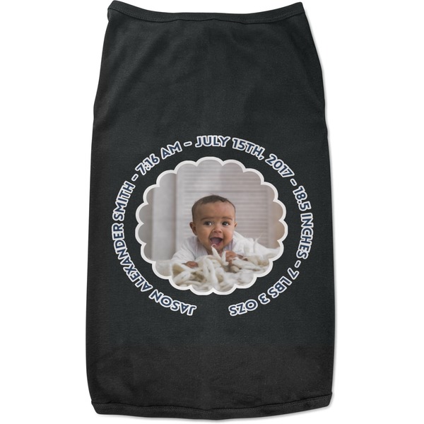 Custom Baby Boy Photo Black Pet Shirt - M