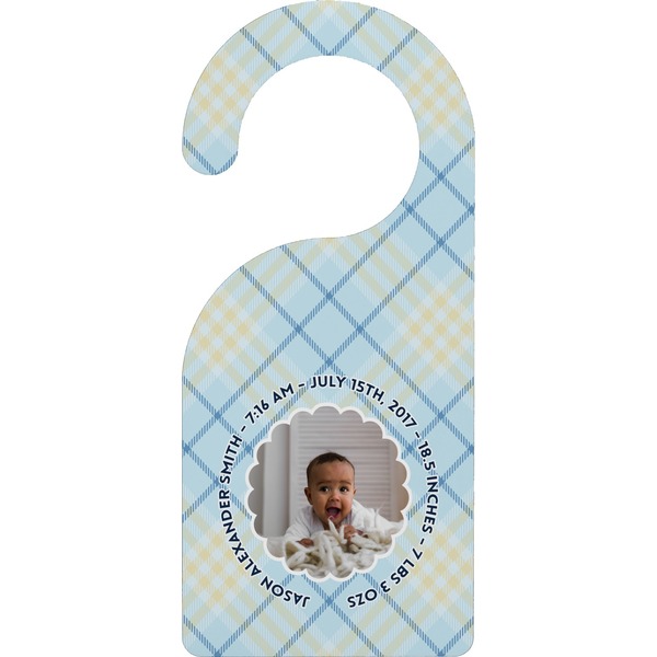 Custom Baby Boy Photo Door Hanger (Personalized)