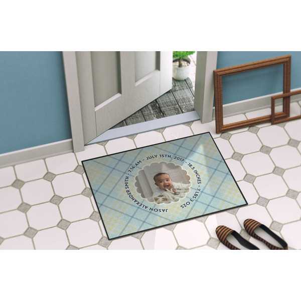Baby Boy Photo Door Mat Lifestyle