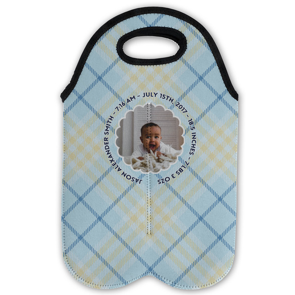 Baby Boy Photo Double Wine Tote - Flat (new)