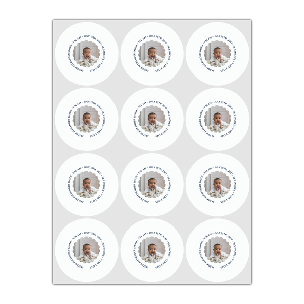 Baby Boy Photo Drink Topper - Small - Set of 12