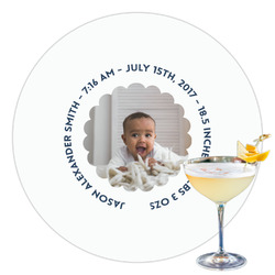 Baby Boy Photo Printed Drink Topper - 3.5"