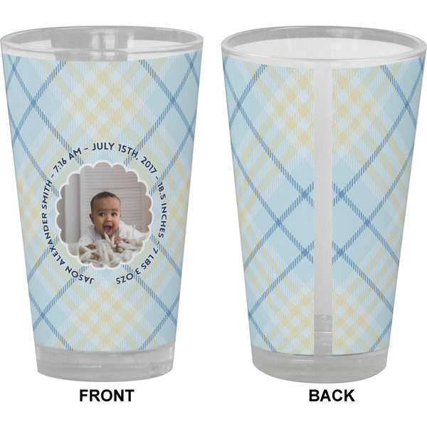 Baby Boy Photo Pint Glass - Full Color - Front & Back Views