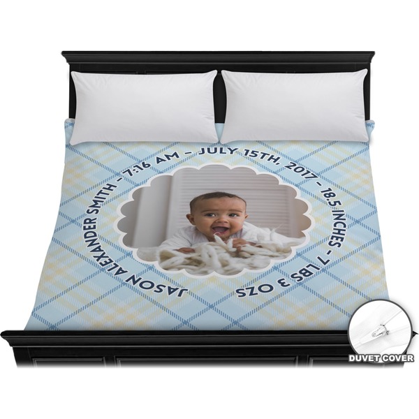 Custom Baby Boy Photo Duvet Cover - King (Personalized)