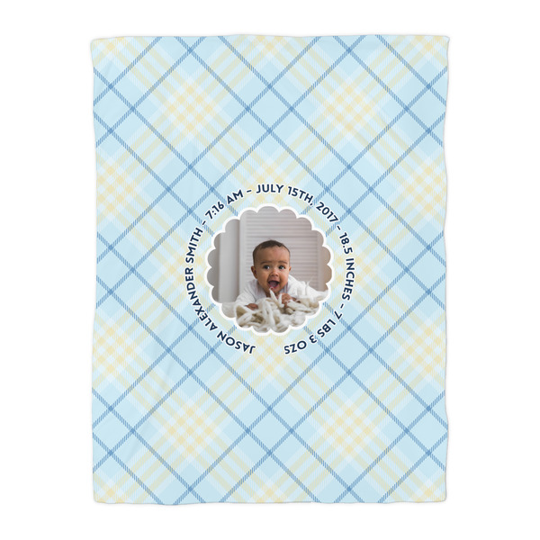Baby Boy Photo Duvet Cover - Twin - Front
