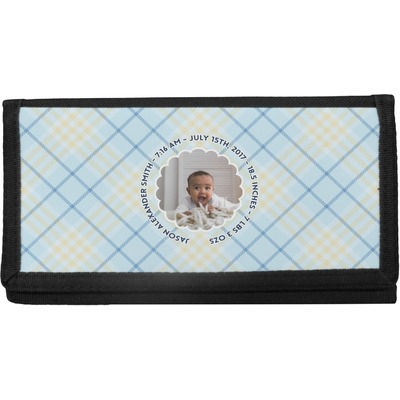 Baby Boy Photo Canvas Checkbook Cover (Personalized)