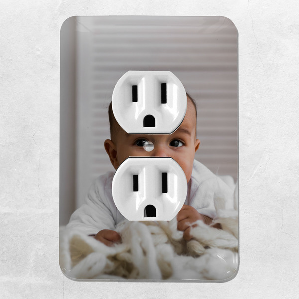 Baby Boy Photo Electric Outlet Plate - LIFESTYLE