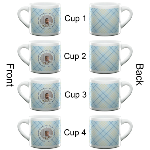 Baby Boy Photo Espresso Cup - 6oz (Double Shot Set of 4) APPROVAL