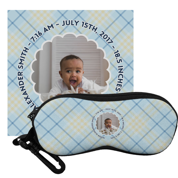 Custom Baby Boy Photo Eyeglass Case & Cloth (Personalized)