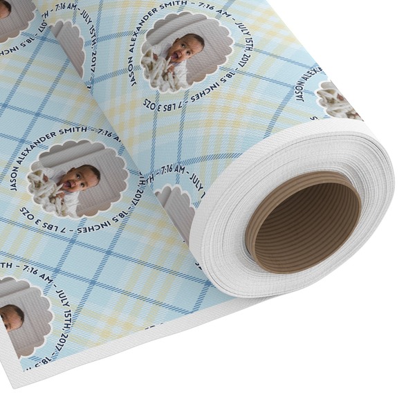 Custom Baby Boy Photo Fabric by the Yard - Spun Polyester Poplin