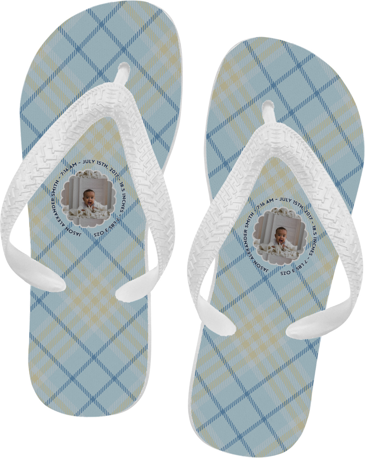 Baby Boy Photo Flip Flops Small (Personalized) YouCustomizeIt