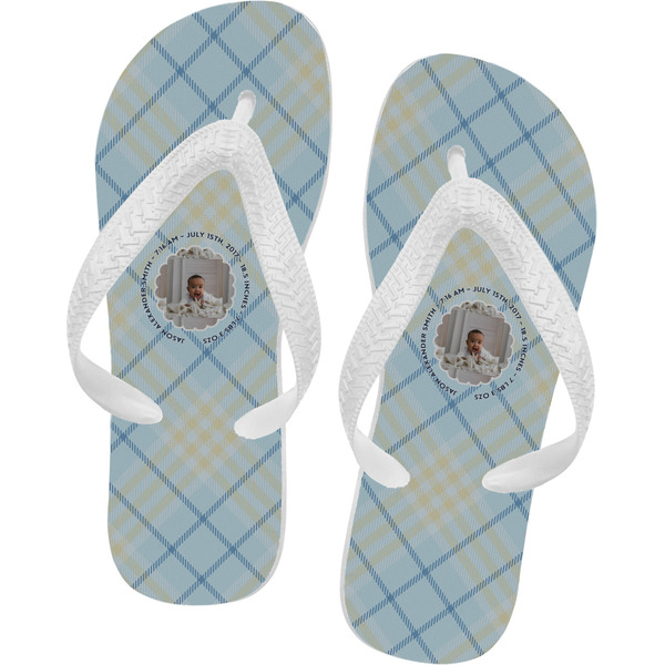 Custom Baby Boy Photo Flip Flops - XSmall (Personalized)